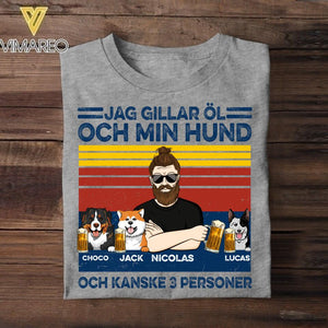 Personalized Swedish Man Like Beer And Dogs Tshirt Printed 22JUY-DT15