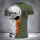 DH Personalized Ireland Skull Soldier/ Veteran Tshirt 3D Printed DHDT1307