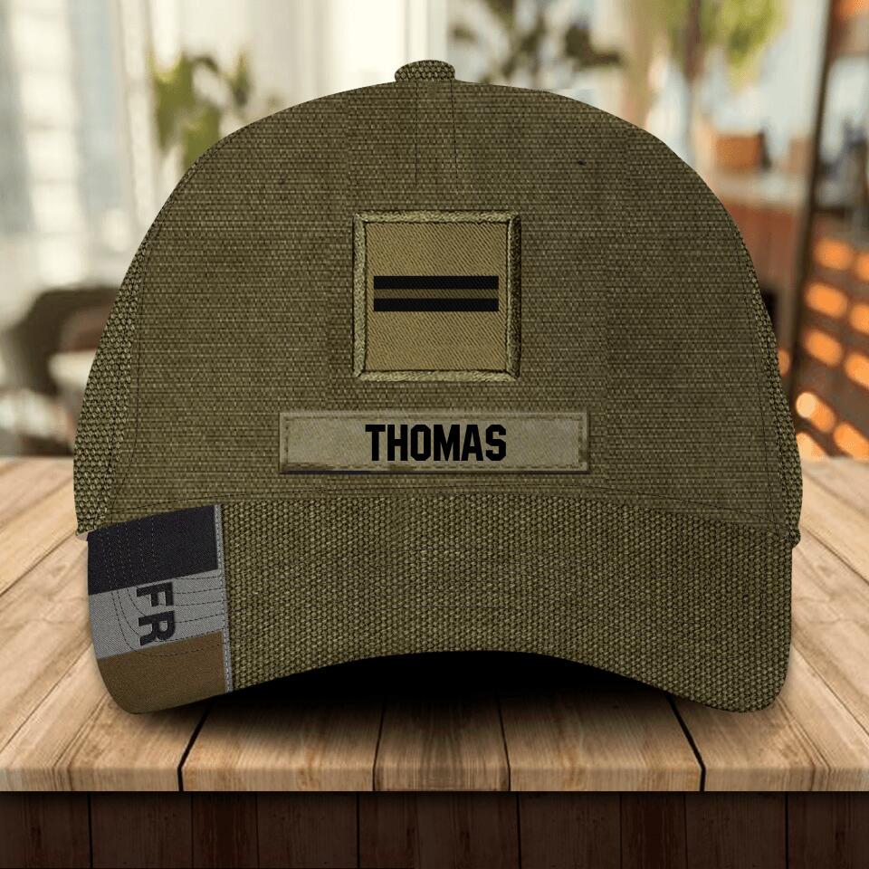 Personalized French Veteran/ Solider Peaked Cap 3D Printed QTDT1607