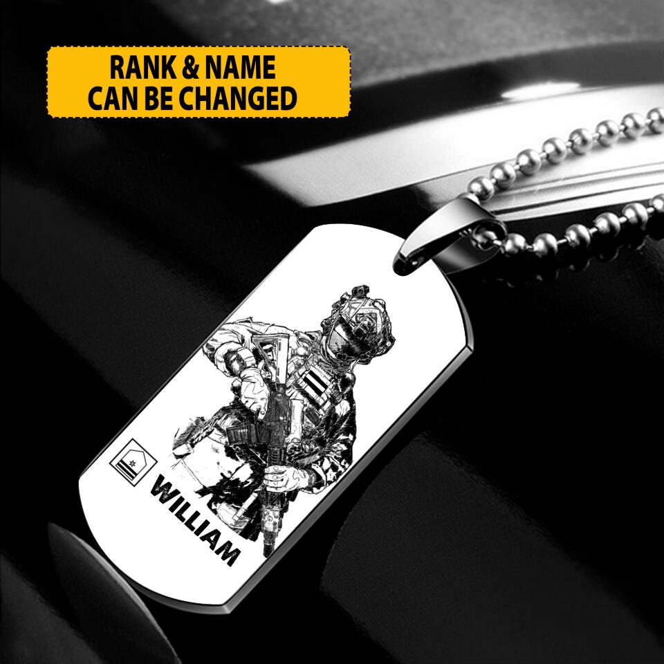 Personalized Austrian Soldier/Veterans Necklaces Printed 22JUY-HY16