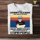 Personalized I Am Grumpy Old Man Was Born In October Tshirt Printed 22JUY-HQ16