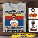 Personalized I Am Grumpy Old Man Was Born In October Tshirt Printed 22JUY-HQ16