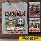 Personalized Canadian Veterans's Wife  Tshirt Printed QTDT1807