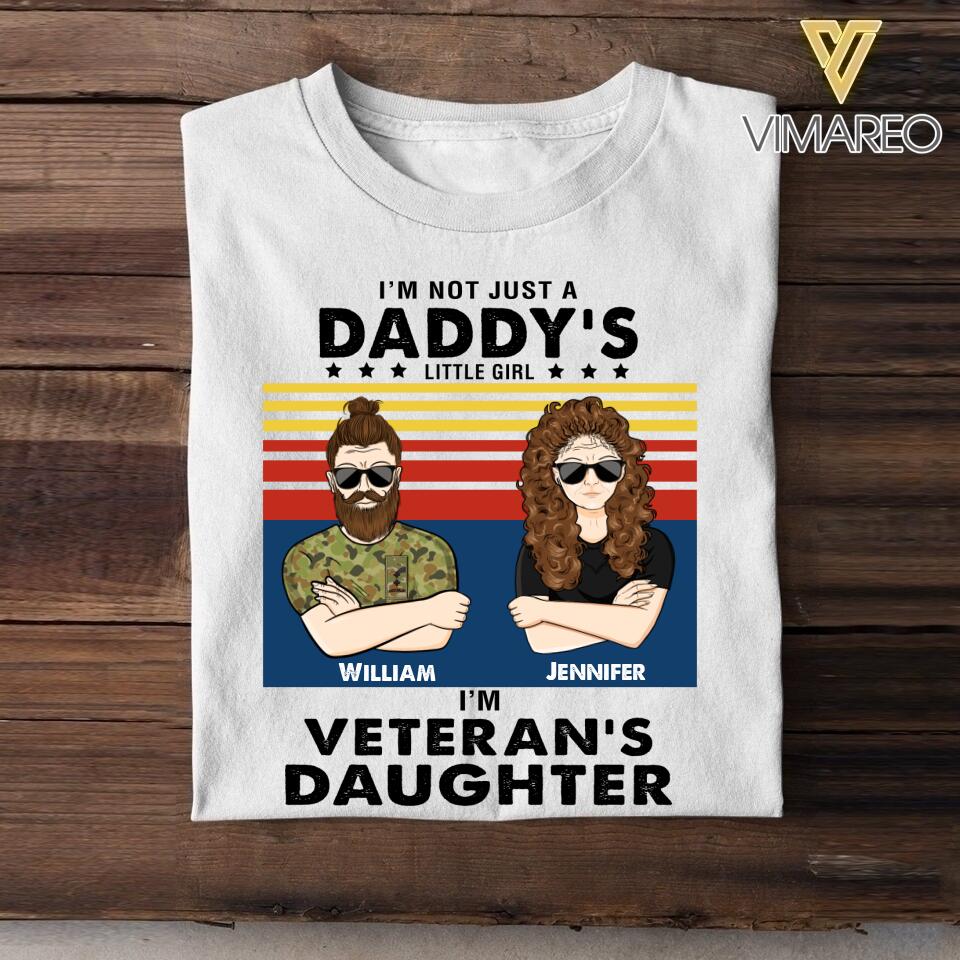 Personalized Australian Veterans's Daughter Tshirt Printed 22JUY-HC19