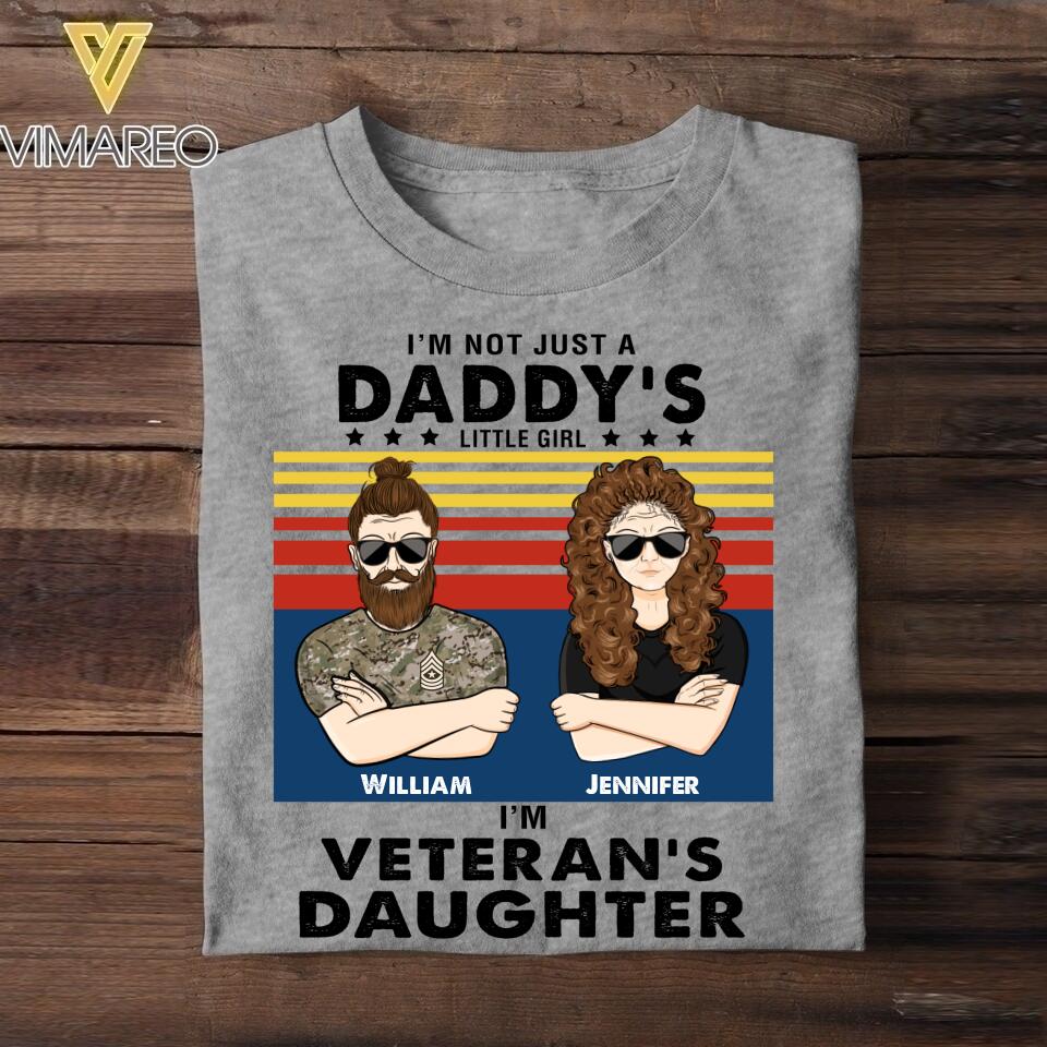 Personalized U.S Veterans's Daughter Tshirt Printed 22JUY-HC19