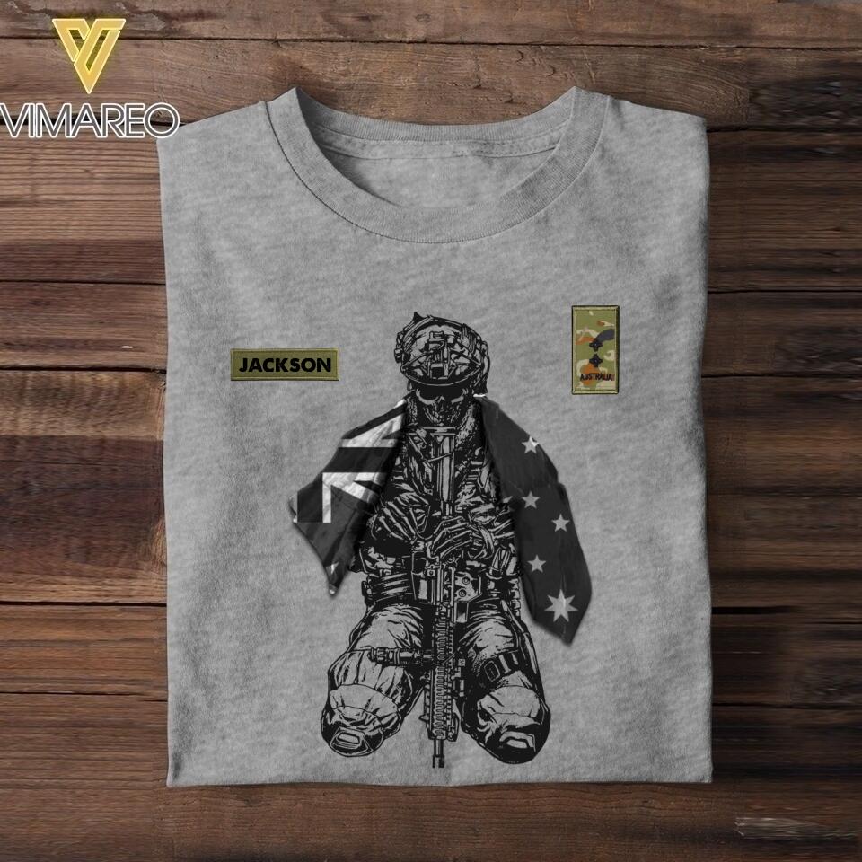 Personalized Australian Veteran/ Solider Tshirt Printed QTHC1807