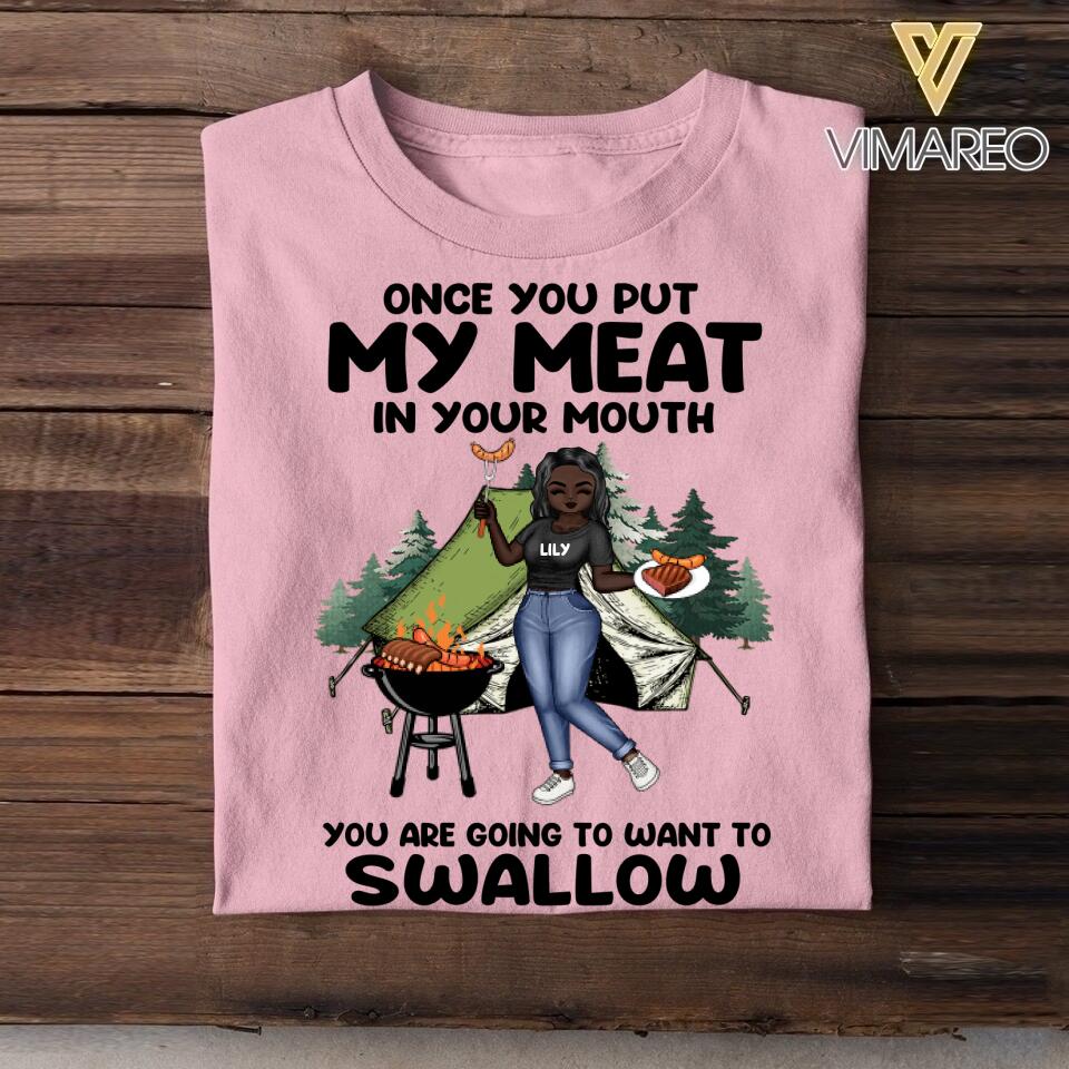 Personalized Camping Girl Tshirt Printed 22JUY-MA19