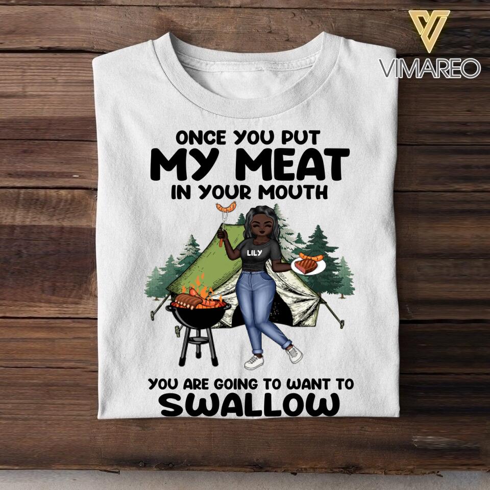 Personalized Camping Girl Tshirt Printed 22JUY-MA19