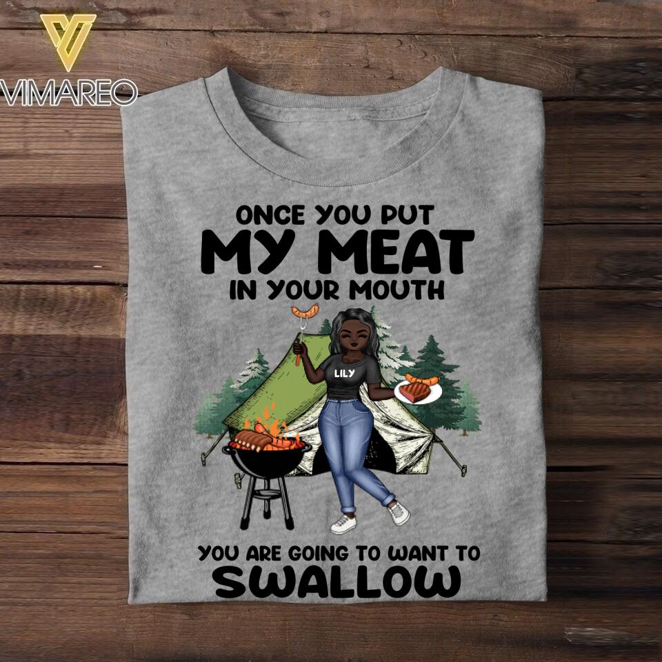 Personalized Camping Girl Tshirt Printed 22JUY-MA19