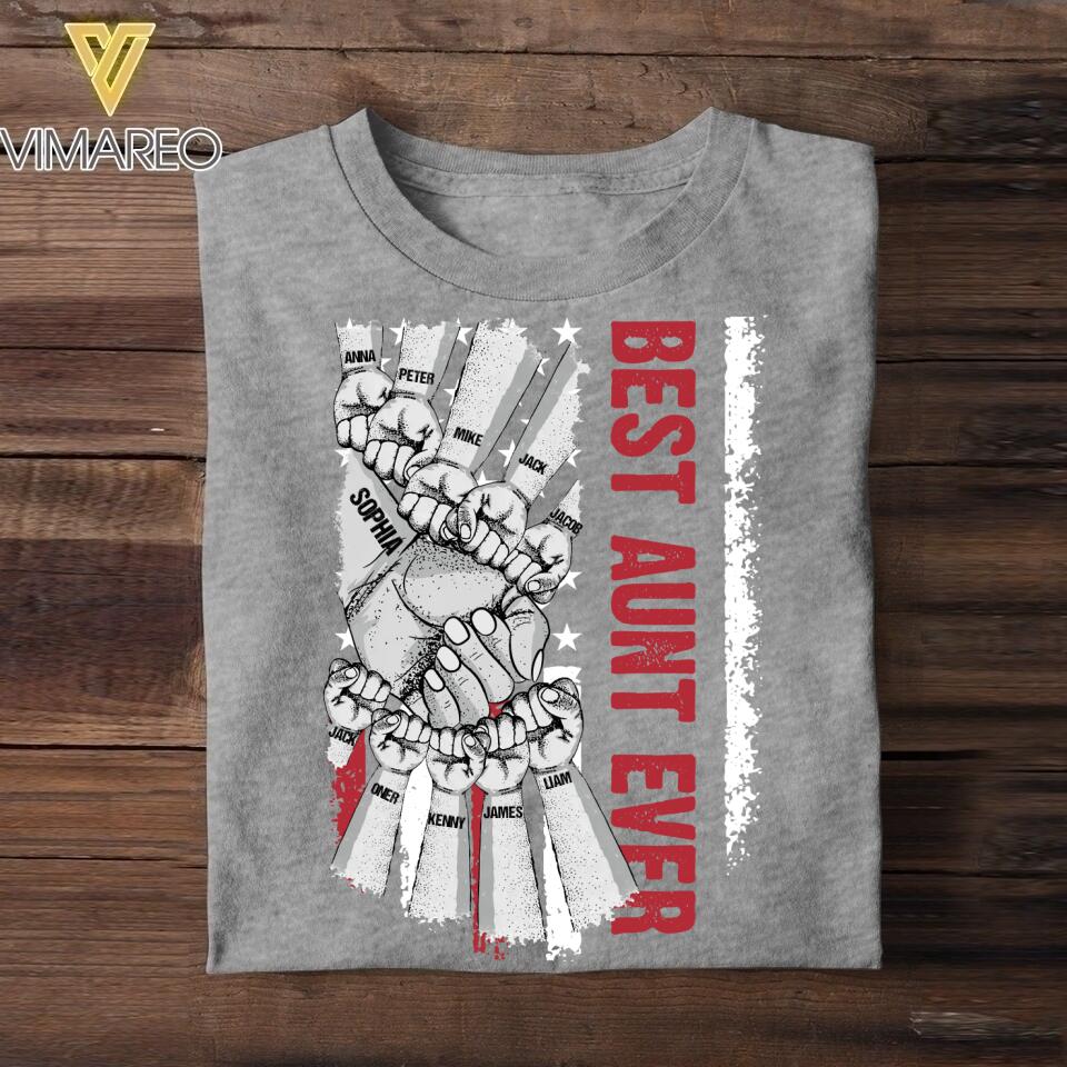 Personalized Best Aunt Ever Tshirt Printed 22JUY-HQ21