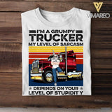Personalized Grumpy Trucker Tshirt Printed 22JUY-DT21