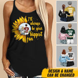 Personalized I'll Always Be Your Biggest Fan Baseball Criss Cross Tank Printed QTDT2507