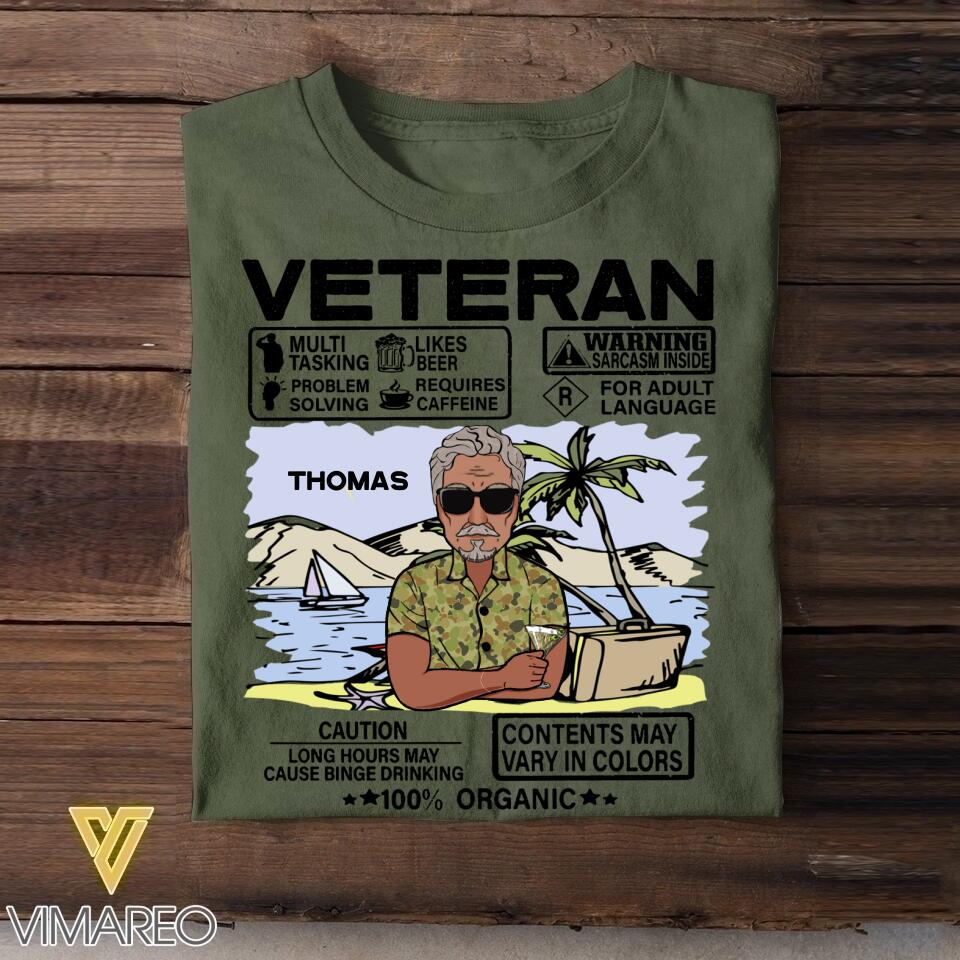 Personalized Australian Veterans/Soldier Tshirt Printed 22JUY-DT25