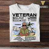 Personalized Australian Veterans/Soldier Tshirt Printed 22JUY-DT25