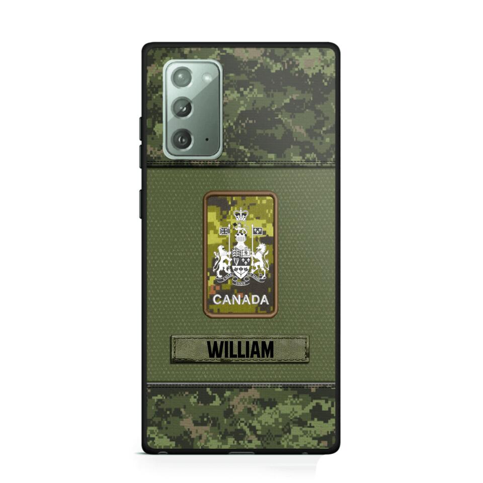 Personalized Canadian Soldier/Veterans Phone Case Printed 22JUY-HY26