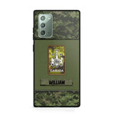 Personalized Canadian Soldier/Veterans Phone Case Printed 22JUY-HY26