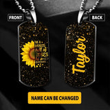 Personalized In A World Full Of Roses Be A Sunflower Necklaces Printed 22JUY-HY26