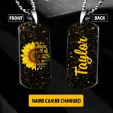 Personalized In A World Full Of Roses Be A Sunflower Necklaces Printed 22JUY-HY26