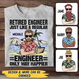 Personalized Retired Engineer Tshirt Printed 22JUY-MA25