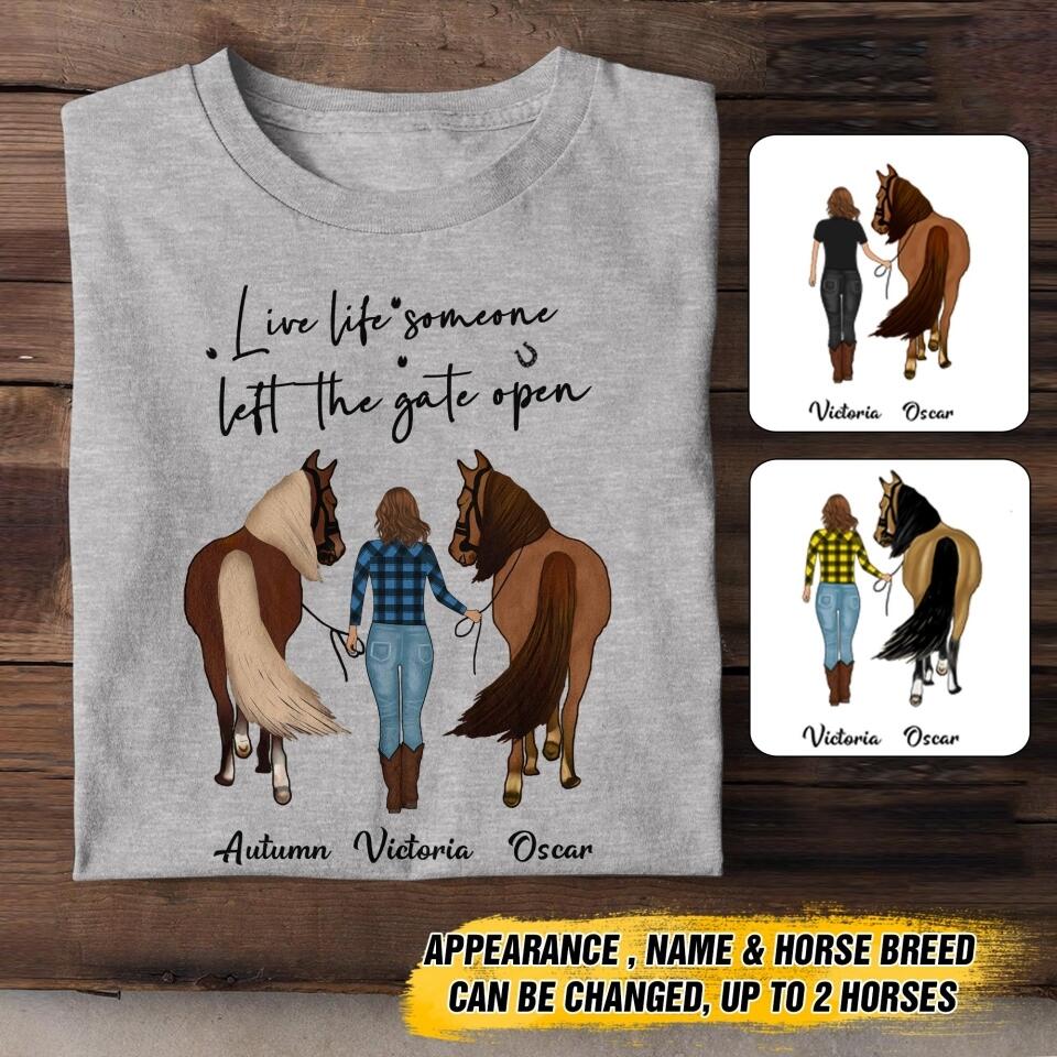 Personalized Live Life Someone Left The Gate Open Silicon Tshirt QTHC2707