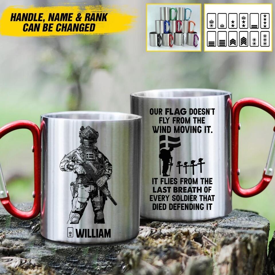 Personalized Swedish Veterans/Soldier Carabiner Mug Printed 22JUY-DT28