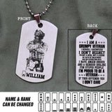 Personalized Swedish Veterans/Soldier Necklaces Printed 22JUY-DT28