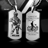 Personalized Sorry If My Patriotism Offends You Trust Me Australian Solider/ Veteran Necklaces  Printed QTDT2807