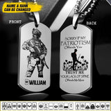 Personalized Sorry If My Patriotism Offends You Trust Me Canadian Solider/ Veteran Necklaces  Printed QTDT2807