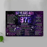 Personalized Back In 1972 50th Birthday Canvas Printed NQDT2907