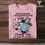Personalized Camping Lady Tshirt Printed 22JUY-MA29
