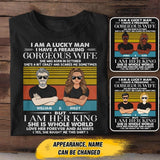 Personalized I Am A Lucky Man I Have An October Gorgeous Wife  Tshirt Printed QTHY0108