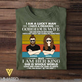 Personalized I Am A Lucky Man I Have A September Gorgeous Wife  Tshirt Printed QTHY0108