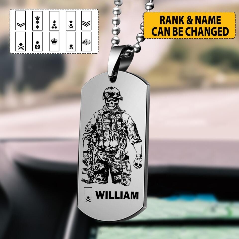 Personalized Australian Soldier/Veterans Car Hanging Printed 22AUG-HY01