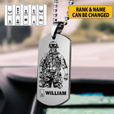 Personalized Australian Soldier/Veterans Car Hanging Printed 22AUG-HY01