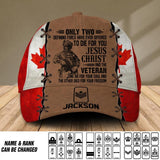Personalized Canadian Veteran/ Solider Cap Printed QTDT0108