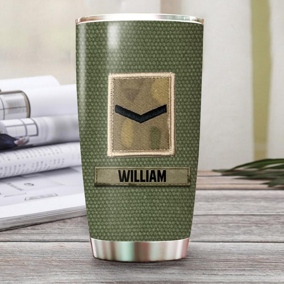 Personalized In Memory Of Those Who Believed IT Was Better To Die UK Veteran/ Solider Tumbler Printed QTVQ2907