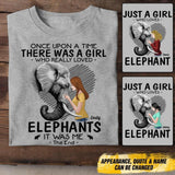 Personalized Just A Girl Who Loves Elephant Tshirt Printed QTDT0208