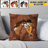 Personalized Horse And Girl Custom Pillow Printed NQHQ0308