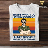 Personalized Canadian Veterans/Soldier That’s What I Do I Drink Bourbon I Hate People Tshirt Printed 22AUG-DT04