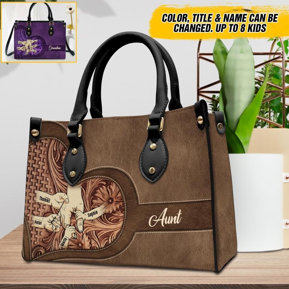 Personalized Kids Custom Name Leather Bag Printed NQDT0508