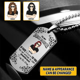 Personalized To My Badass Daughter Necklaces Printed QTHY0508