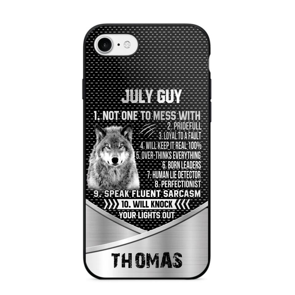 Personalized Wolf Custom Month And Name Phone Case Printed NQDT0808