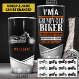 Personalized Grumpy Old Biker Tumbler Printed 22AUG-HY08