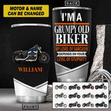 Personalized Grumpy Old Biker Tumbler Printed 22AUG-HY08
