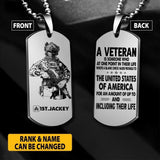 Personalized U.S Soldier/Veterans Necklaces Printed 22AUG-HY09