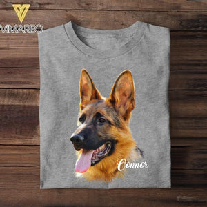 Personalized German Shepherd Upload Photo Tshirt Printed QTDT0908