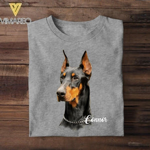Personalized Doberman Upload Photo Tshirt Printed QTDT0908