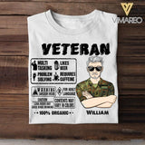 Personalized German Veteran/Soldier Tshirt Printed 22AUG-HY08