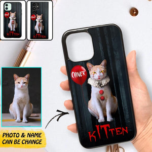 Personalized Halloween Kitten Upload Photo Phonecase Printed QTDT1308