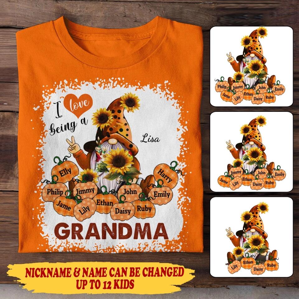 Personalized I love being Grandma Tshirt Printed QTMA2708
